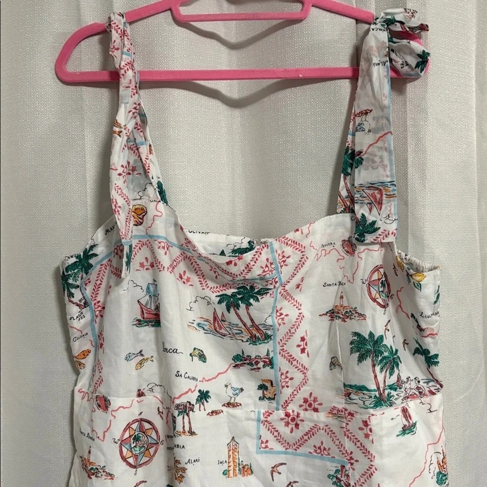 NWT Ann Taylor Map Print Flare Dress - Picture 4 of 5